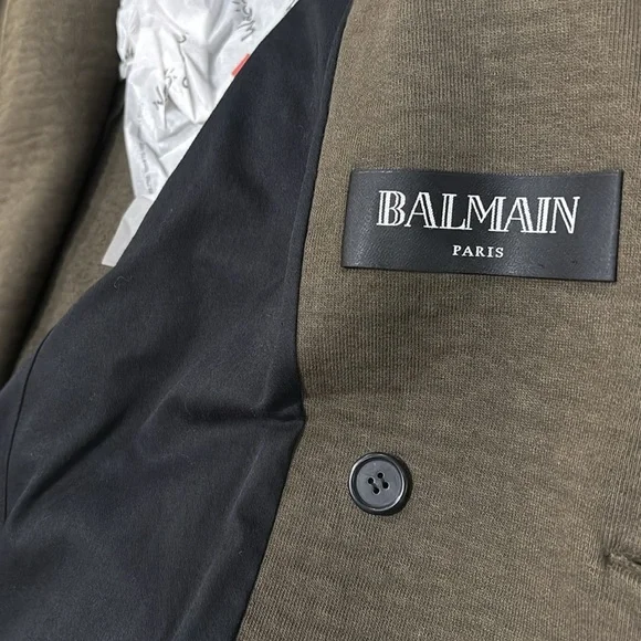 Balmain Olive Military Jacket - Picture 3 of 4